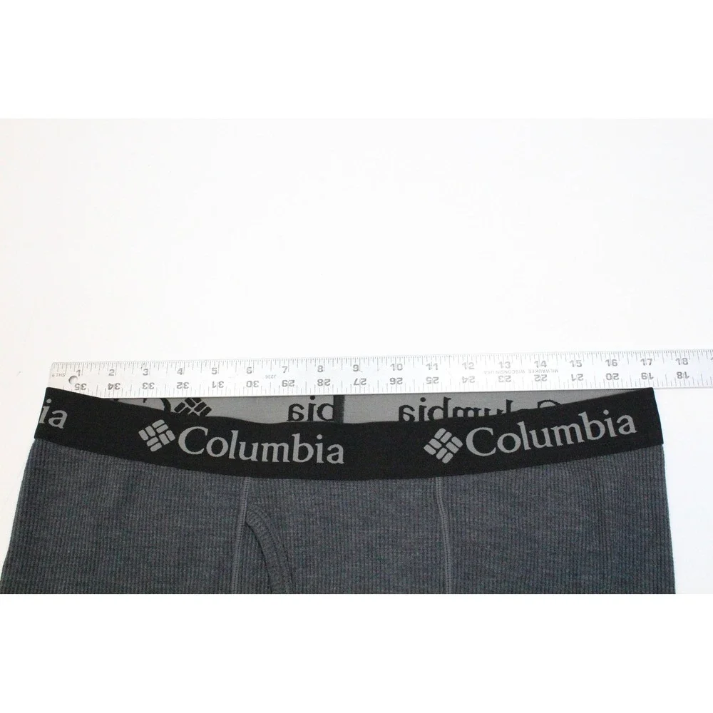 Columbia Mens XL Charcoal Gray Waffle Knit Thermal Base Layer Leggings Pants
